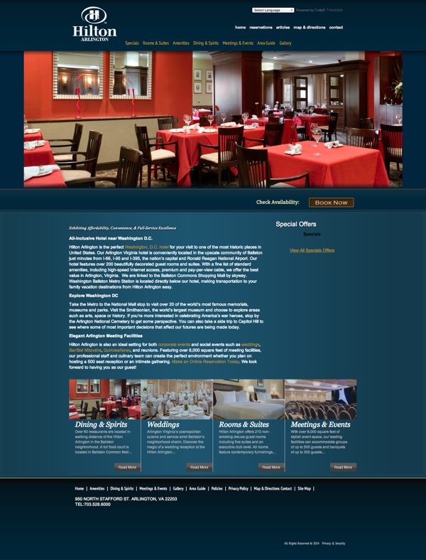 Hilton-Arlington website